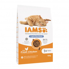 IAMS Advanced Nutrition Light/Sterilised - suché krmivo pro kočky - 10 kg