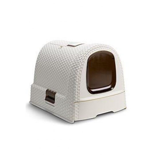 Curver WC kočka kryté domek Rattan 39x39x51cm mocha Curver WC kočka kryté domek Rattan 39x39x51cm mocha