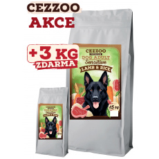 CEZZOO Premium Dog Adult Sensitive Lamb & Rice 15kg + 3kg