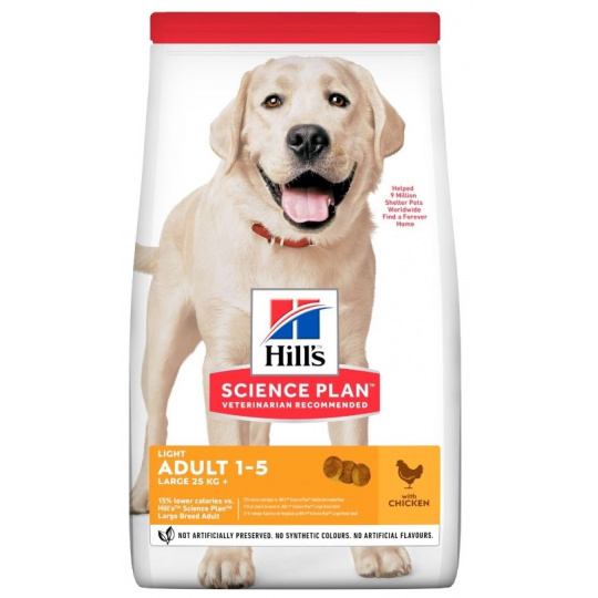 HILL'S Science Plan Canine Adult Light Large Breed Chicken - suché krmivo pro psy - 14 kg