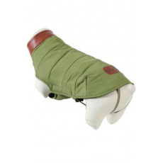 Obleček prošívaná bunda pro psy LONDON khaki 30cm Zolu Obleček prošívaná bunda pro psy LONDON khaki 30cm Zolu