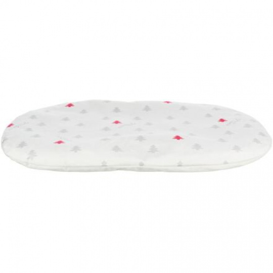 Xmas cushion NIVIA, vánoční polštář oválný, 98 x 62 cm, krémový