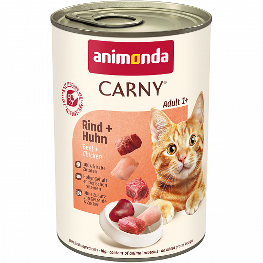 ANIMONDA konzerva CARNY Adult - hovězí, kuřecí 400g