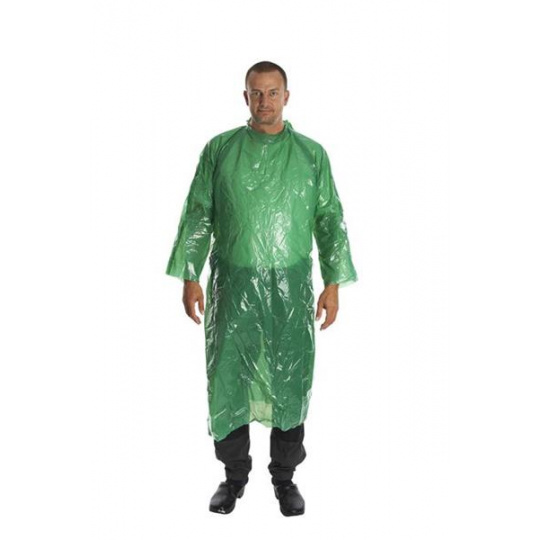 Plášť jednorázový ochranný zelený KRUTEX 130cm 25ks