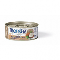 MONGE SUPREME KITTEN tuňák s hnědou rýží a kokosem pro kočky 80 g MONGE SUPREME KITTEN tuňák s hnědou rýží a kokosem pro kočky 80 g