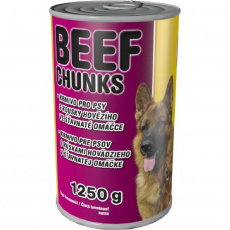 Delikan konzerva Beef Chunks Dog 1250 g