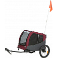 Vozík za bicykel, L: 75 × 86 × 80/145 cm, do 30 kg, sivá/červená