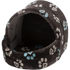 Plyšová kukaň JIMMY 40 x 35 x 35  cm taupe-šedá s tlapkami