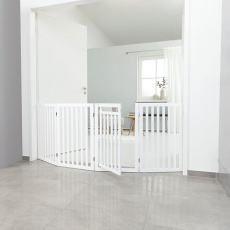 Ochranná bariéra s otvíracími dvířky 60-160 x 81 cm bílá Ochranná bariéra s otvíracími dvířky 60-160 x 81 cm bílá