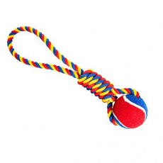 Vrhací přetahovadlo HipHop s tenisákem 6 cm, 36 cm /130 g zelená, modrá, žlutá Vrhací přetahovadlo HipHop s tenisákem 6 cm, 36 cm /130 g zelená, modrá, žlutá