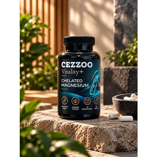 CEZZOO Vitality+ Chelátovaný Hořčík 90 kapslí