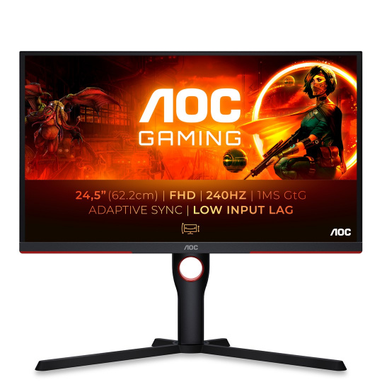 AOC G3 25G3ZM/BK počítačový monitor 62,2 cm (24.5") 1920 x 1080 px Full HD Černá, Červená