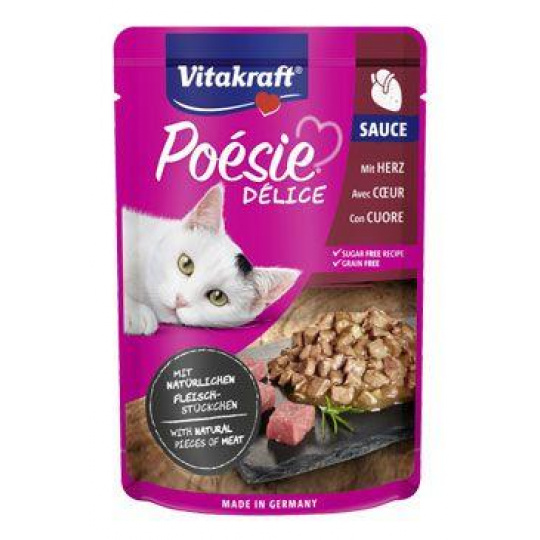 Vitakraft Cat Poésie Délice Sauce kapsa srdce 85g Vitakraft Cat Poésie Délice Sauce kapsa srdce 85g
