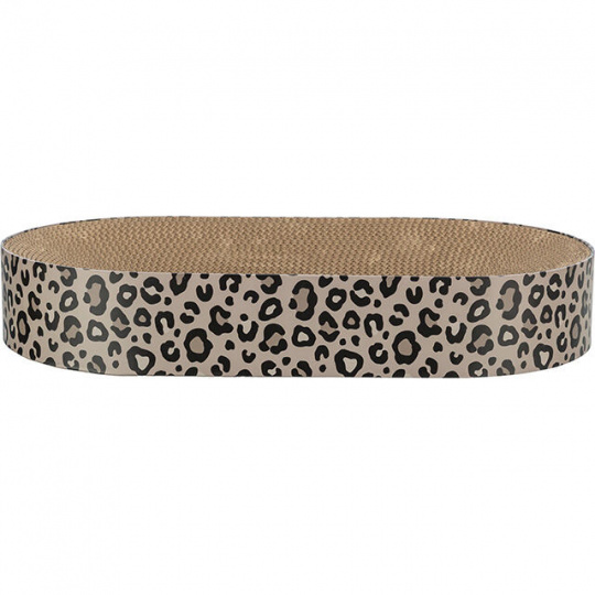 Kartonové škrabací lůžko LEO, s catnipem, 63 x 10 x 35 cm, hnědá/leopardí Kartonové škrabací lůžko LEO, s catnipem, 63 x 10 x 35 cm, hnědá/leopardí