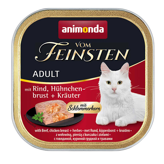 V.Feinsten CORE hovězí, kuřecí prsa + bylinky pro kočky 100g