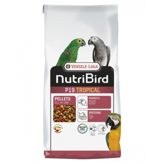 VL NutriBird P19 Tropical- extrudy pre chov, preperovanie a zvýšené nároky veľkých papagájov s tropickým ovocím 10 kg VL NutriBird P19 Tropical- extrudy pre chov, preperovanie a zvýšené nároky veľkých papagájov s tropickým ovocím 10 kg