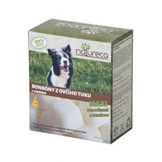 NATURECA Bonbóny z ovčího tuku s lososem Maxi 250g NATURECA Bonbóny z ovčího tuku s lososem Maxi 250g