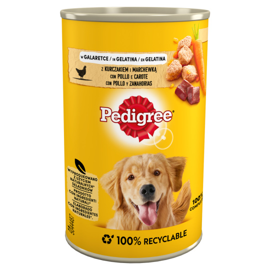 Pedigree s kuřecím masem a mrkví v želé 400g