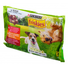 PURINA Friskies Adult - Meat - vlhké krmivo pro psy - 4 x100 g