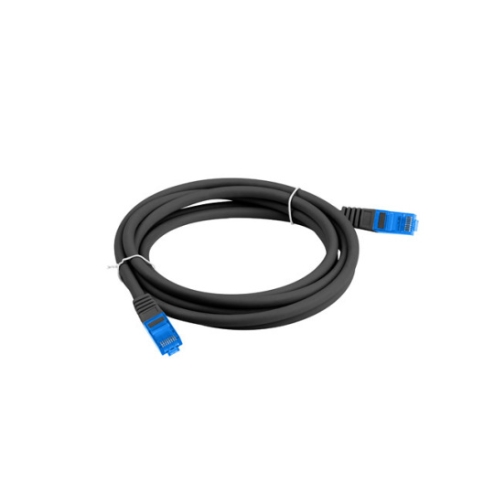 LANBERG PATCHCORD S/FTP CAT.6A 2M ČERNÝ LSZH