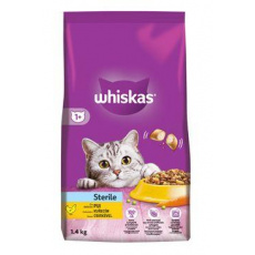 Whiskas Dry Sterile s kuřecím masem 1,4kg Whiskas Dry Sterile s kuřecím masem 1,4kg