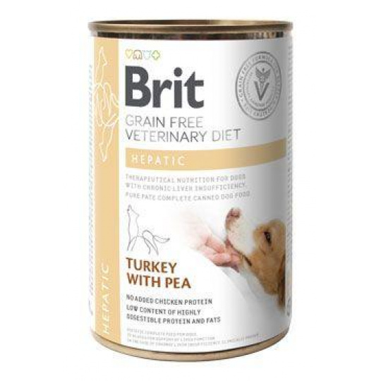 Brit Veterinary Diets GF dog Hepatic 400 g konzerva