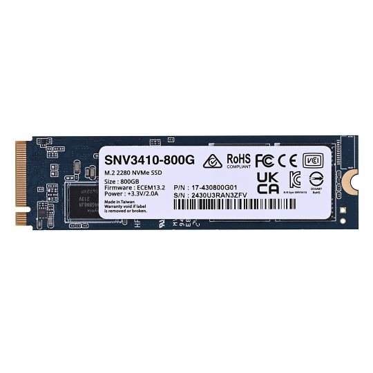 Synology SNV3410-800G SSD disk M.2 800 GB PCI Express 3.0 NVMe