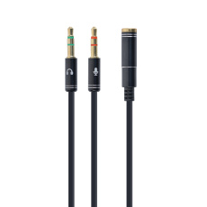 Gembird !Adapter audio stereo 3.5mm mini Jack/4PIN/ audio kabel 0,2 m 2 x 3.5mm Černá Gembird !Adapter audio stereo 3.5mm mini Jack/4PIN/ audio kabel 0,2 m 2 x 3.5mm Černá