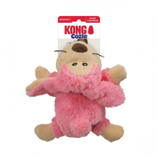 Hračka Kong Dog Cozie Pastels zvieratko s pískatkom M polyester