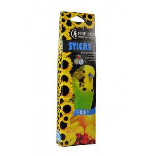 FINE PET Tyčinka Andulka Ovoce 2ks/110g FINE PET Tyčinka Andulka Ovoce 2ks/110g