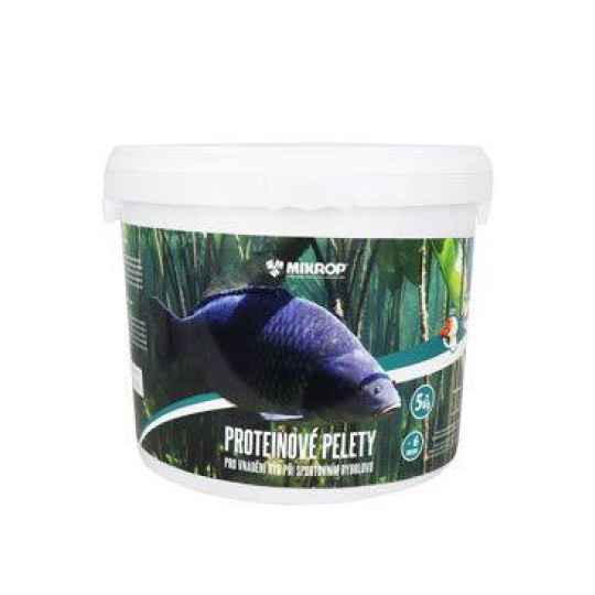 Mikrop Proteinové pelety pro kapry 6mm/5kg Jahoda Mikrop Proteinové pelety pro kapry 6mm/5kg Jahoda