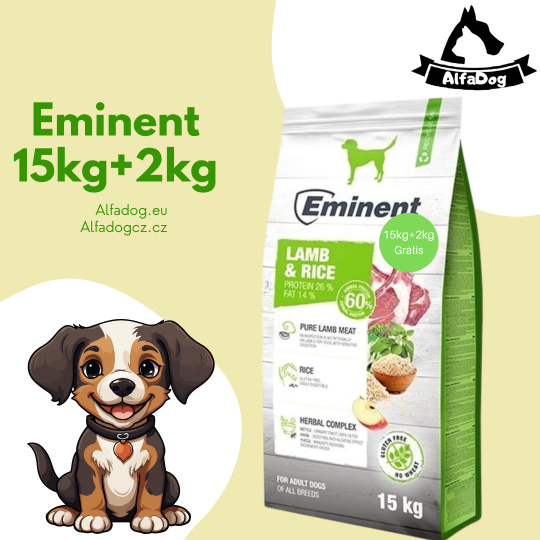 Eminent Lamb & Rice High Premium 15kg+2kg