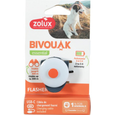 ZOLUX BIVOUAK Svítící přívěsek na obojek LED USB modrý – adresa pro psa -  8,9x3,7x1,9 cm