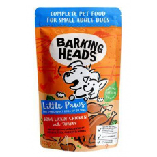 BARKING HEADS Litt.Paws Lickin Chick+Tur kapsička 150g BARKING HEADS Litt.Paws Lickin Chick+Tur kapsička 150g
