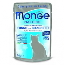 MONGE NATURAL kapsička tuňák v želé se sleděm pro kočky 80 g MONGE NATURAL kapsička tuňák v želé se sleděm pro kočky 80 g