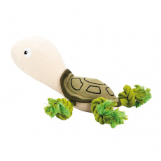 Mořská želva HipHop Dog, 30 cm, látková hračka s bavlněnými uzly, zelená/krémová Mořská želva HipHop Dog, 30 cm, látková hračka s bavlněnými uzly, zelená/krémová