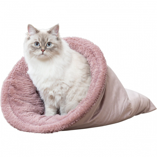Vánoční sametový vak LIVIA Soft, o 40 × 60 cm, starorůžová