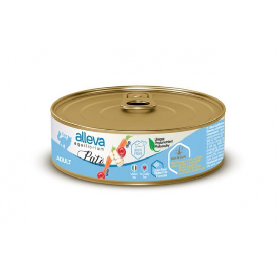 Alleva EQUILIBRIUM cat wet pate Sterilized salmon 85 g konzerva