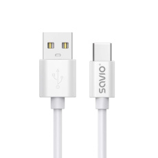 USB kabel 3 m USB 2.0, USB A - USB C Bílá SAVIO CL-168