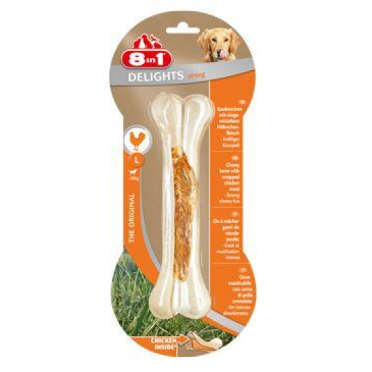 Pochoutka 8in1 Delights Chicken Bones Strong L/1ks
