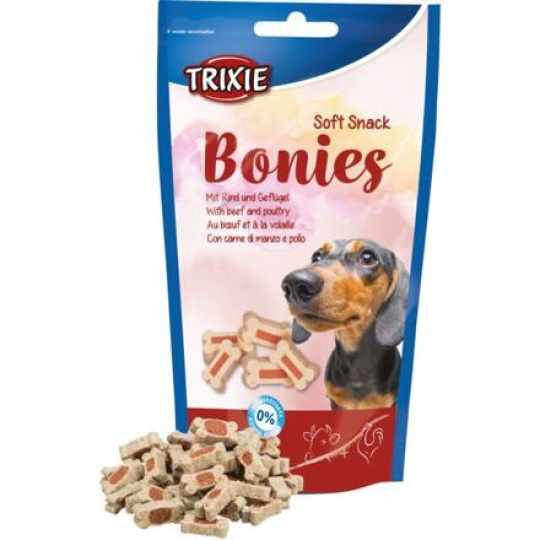 Soft Snack BONIES Light - měkké kostičky hovězí/krůta 75g