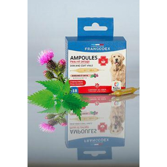 Francodex Skin and Coat ampulky pes, štěně 18x1ml Francodex Skin and Coat ampulky pes, štěně 18x1ml