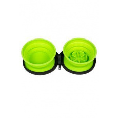 Cestovní dvojmiska SLOWFEEDER zelená 700ml Kiwi Cestovní dvojmiska SLOWFEEDER zelená 700ml Kiwi