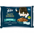 FELIX Tasty Shreds s lososem a tuňákem - 4x 80g