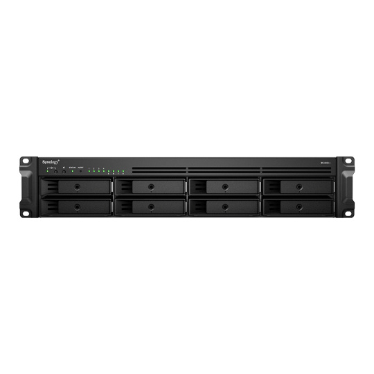 Synology RackStation RS1221+ úložný server NAS Rack (2U) Ryzen Embedded V1500B 4 GB DDR4 0 TB DiskStation Manager Černá