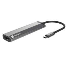 NATEC Fowler Slim Kabel USB 3.2 Gen 1 (3.1 Gen 1) Type-C Černá, Chrom