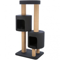 XXL škrabadlo TEITES, 148 cm, 2 iglů, robustní sloupky, černá XXL škrabadlo TEITES, 148 cm, 2 iglů, robustní sloupky, černá