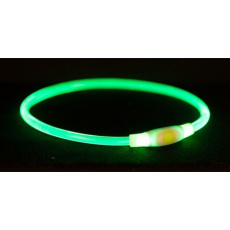 Flash light ring USB, blikací obojek,  S-M: 40 cm/ ø 8 mm, zelená (RP 2,10 Kč)