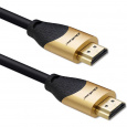 Qoltec 50357 Kabel HDMI v2.1 Ultra vysokorychlostní 8K | 60Hz | 26AWG | ZLATO | 5m