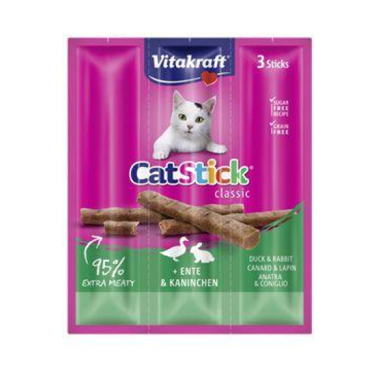 Vitakraft Cat poch. Stick Classic králík+kachna 3x6g